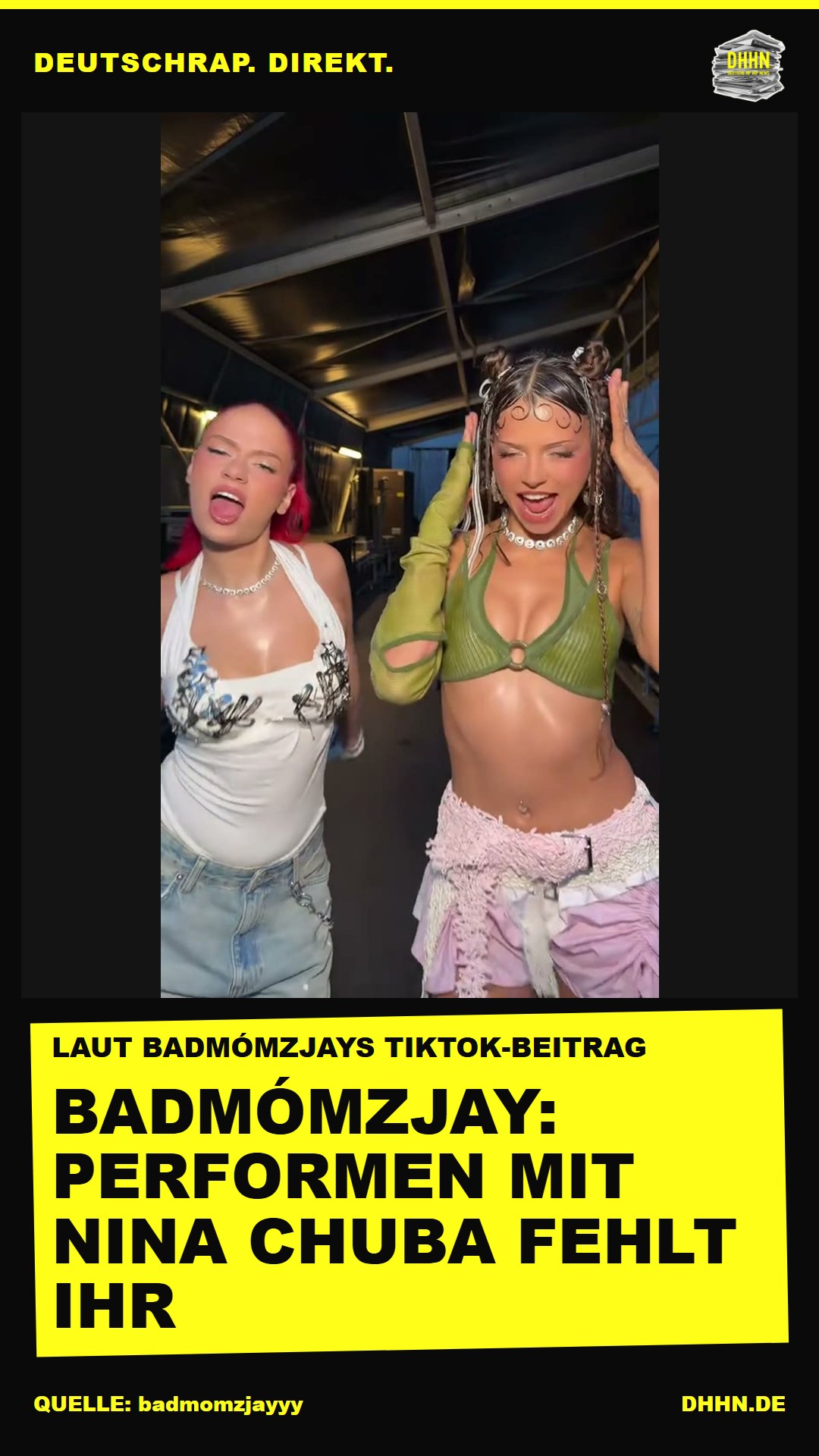 badmómzjay schreibt: Performen mit Nina Chuba fehlt ihr